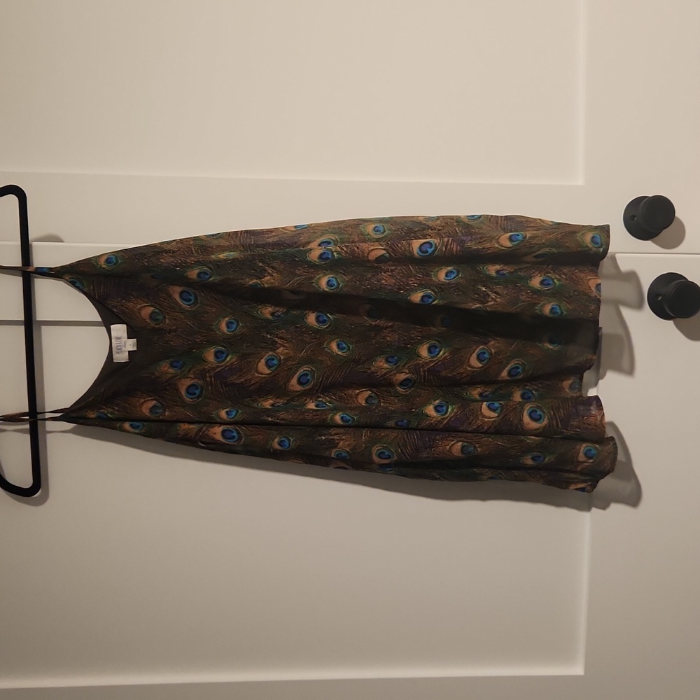 Peacock spaghetti strap dress